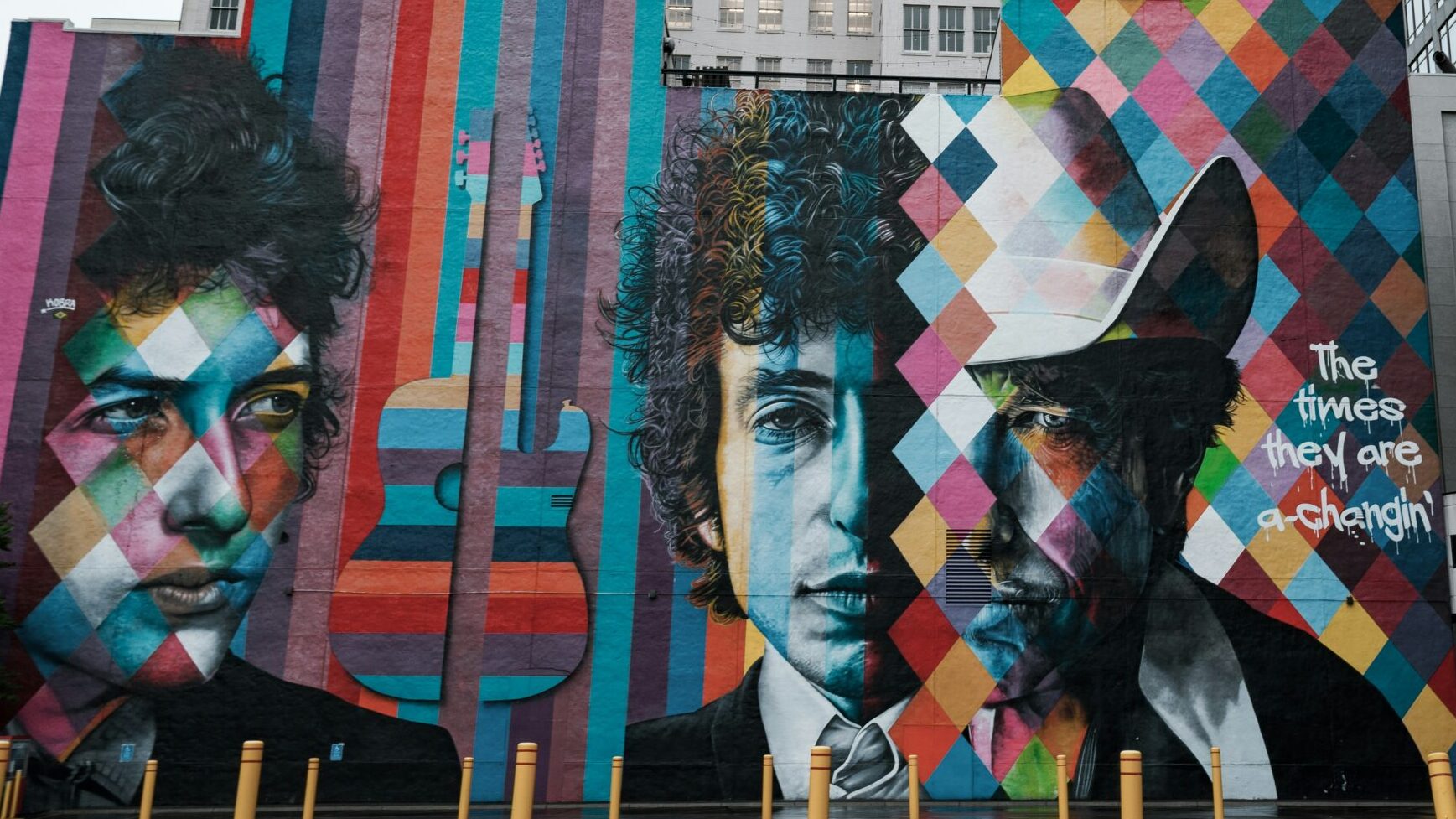 Bob Dylan mural in Minneapolis