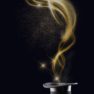 Magic coming out of a top hat